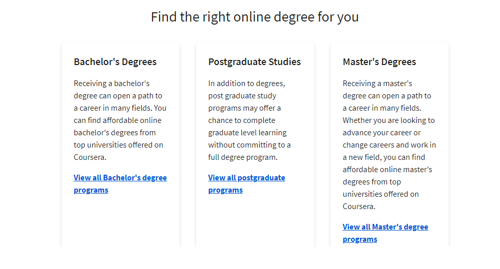 Online Degrees and Postgraduate Studies from Top Universities _ Coursera