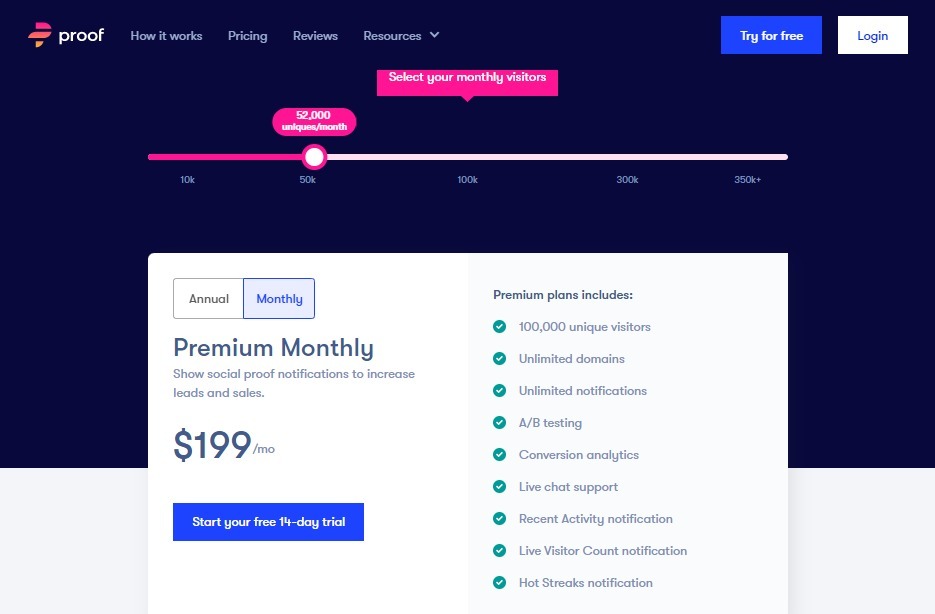 Proof Pulse Pricing plan