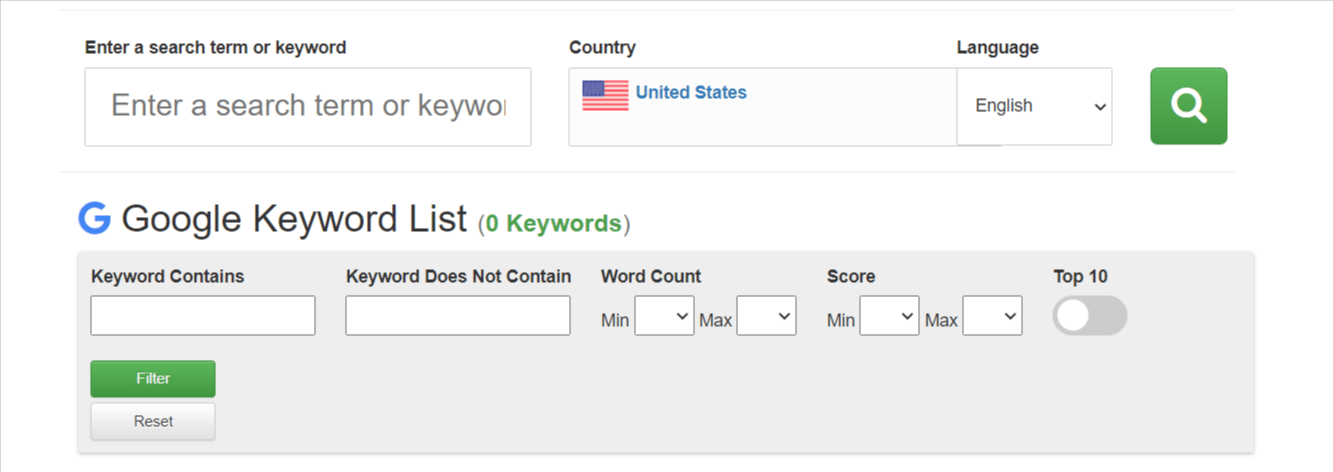 Google Keyword Tool by Tool Dominator