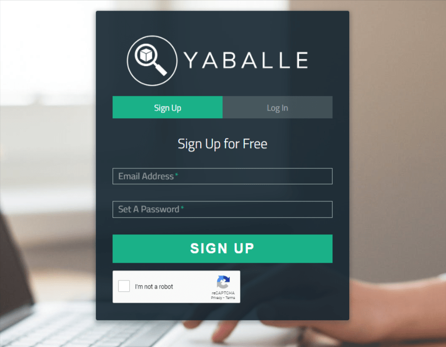 Yaballe Sign-Up or Login Form